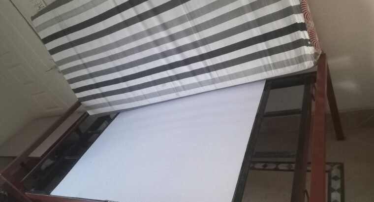 iron bed cot with mattress