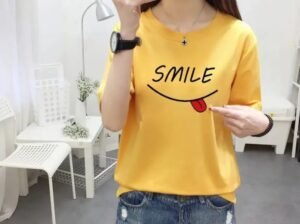 1 Pc Women’s Stitched Cotton Net Printed T-Shirt