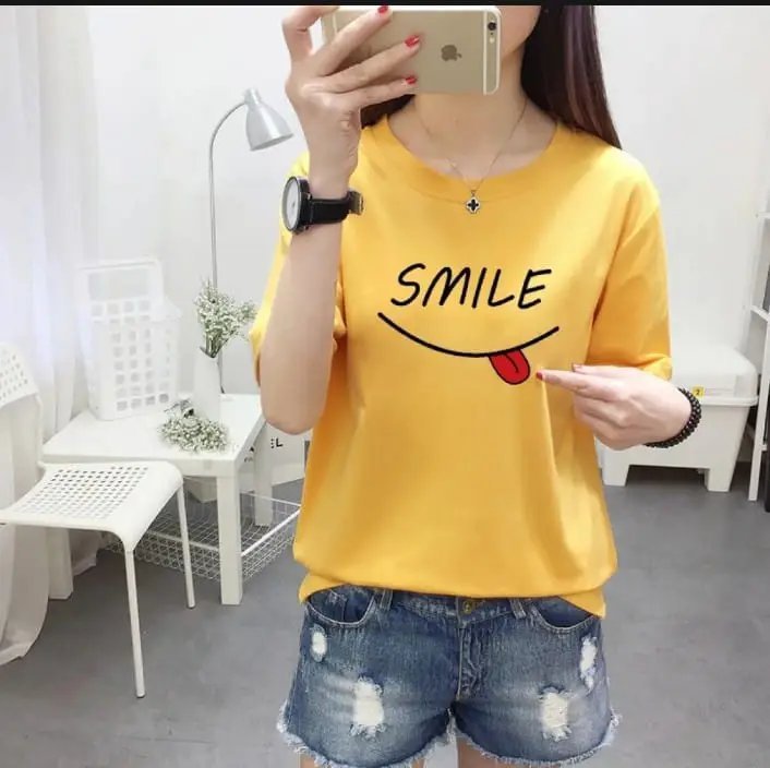 1 Pc Women’s Stitched Cotton Net Printed T-Shirt