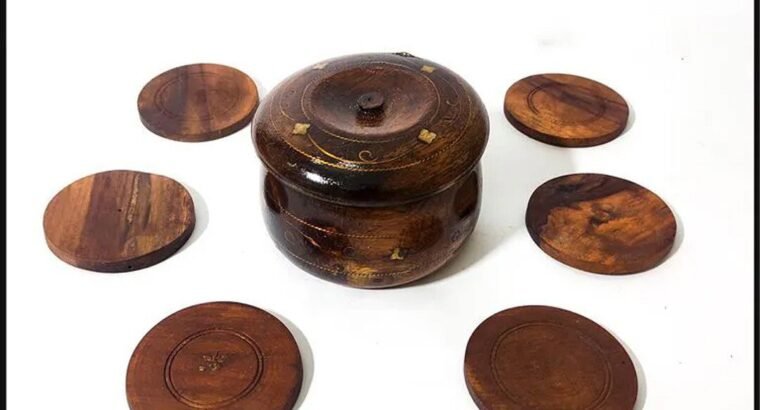Wooden Coster. Coster Set