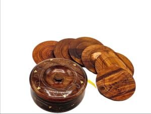 Wooden Coster. Coster Set