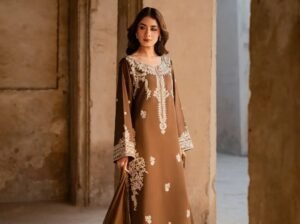 Winter Special: Stitched Linen Embroidered 3-Pcs Suit