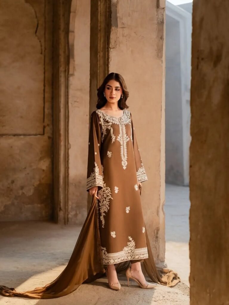 Winter Special: Stitched Linen Embroidered 3-Pcs Suit - Clothes for sale in Peshawar