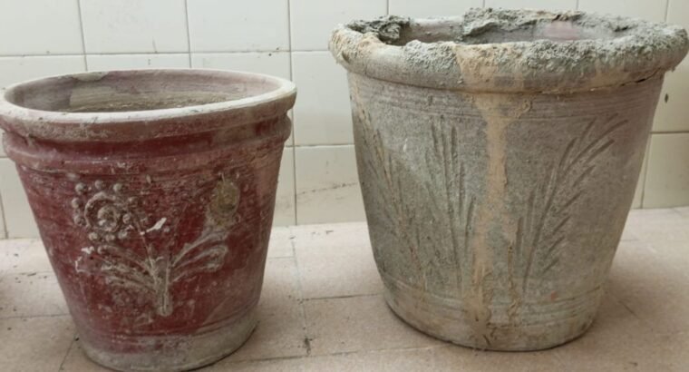 Garden Pots Set (4 Pieces) – Cement & Clay Planters for Sale