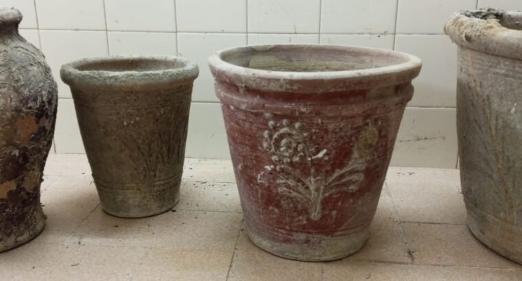 Garden Pots Set (4 Pieces) – Cement & Clay Planters for Sale