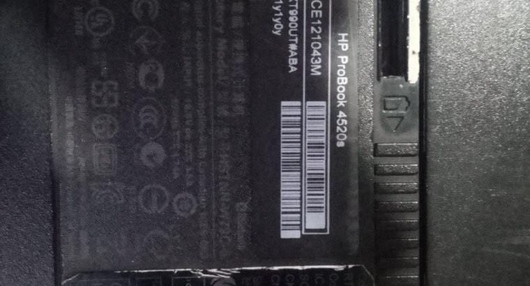 hp ProBook,memory(RAM): 4GB DDR3, storage: 320 GB , along with charger